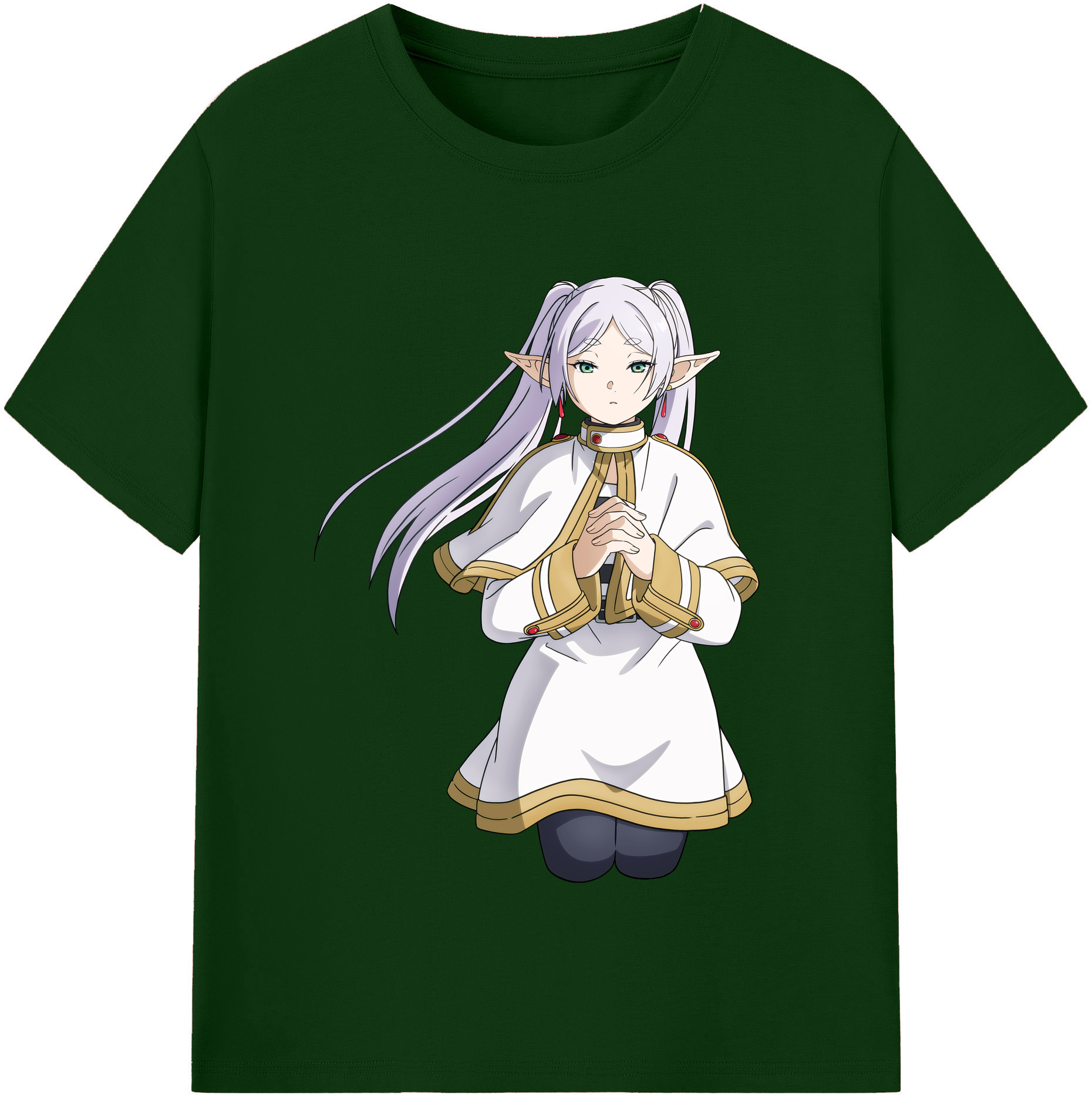 （画像用） 葬送のフリーレン Frieren 綿100％半袖Tシャツ（フロントプリント）